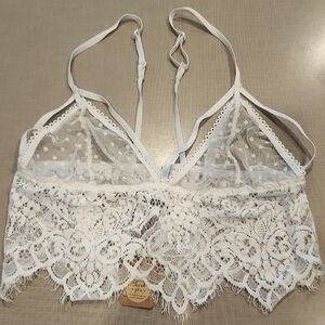 Elegant White Lace Bralette
